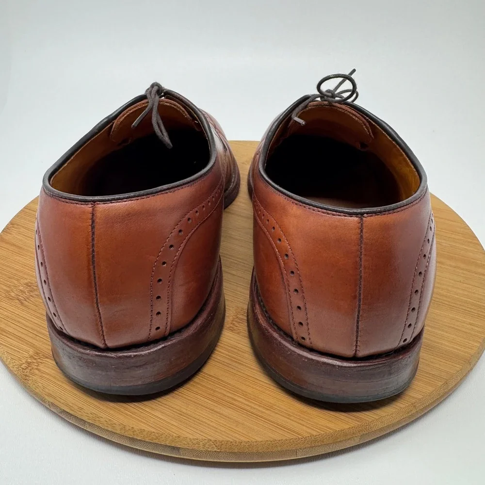 Allen Edmonds Kingsley Mens 9.5 EEE Brown Leather Wingtip‎ Derby Shoes 3560 USA